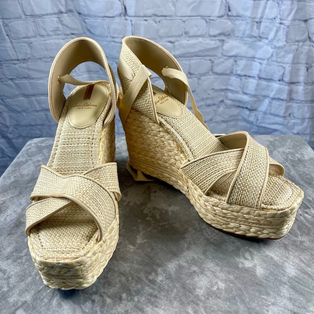 New Sam Edelman Vaughn Ankle Tie Espadrille Size 10M